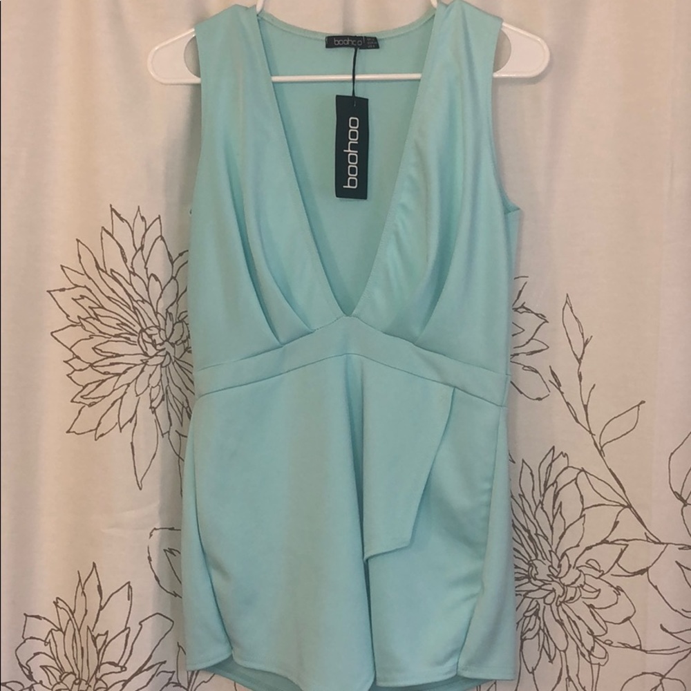 boohoo Light blue romper!